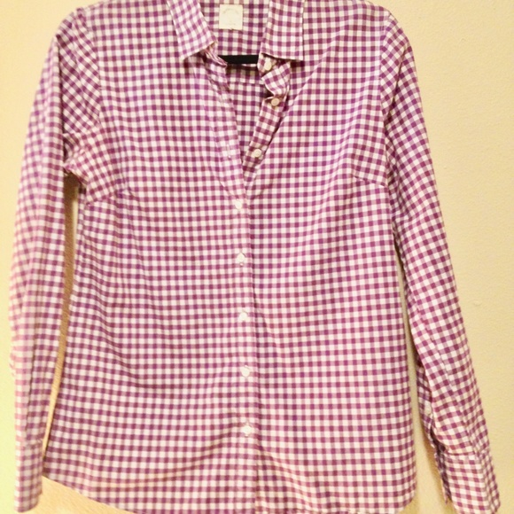 The Perfect Shirt - Purple Gingham Button-Down - Picture 2 of 6